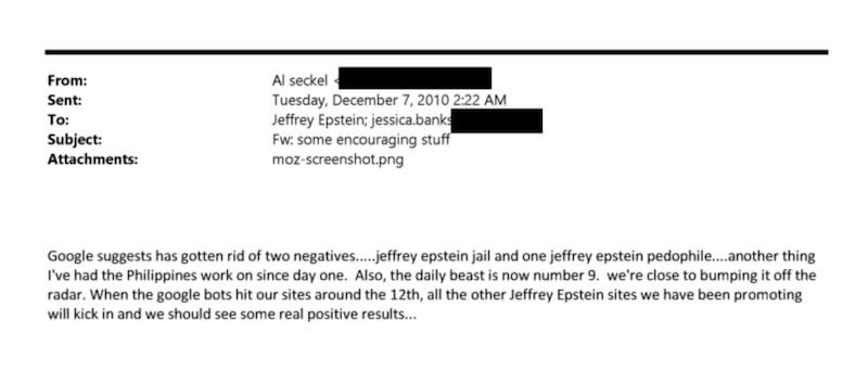 Seckel and Epstein exchange