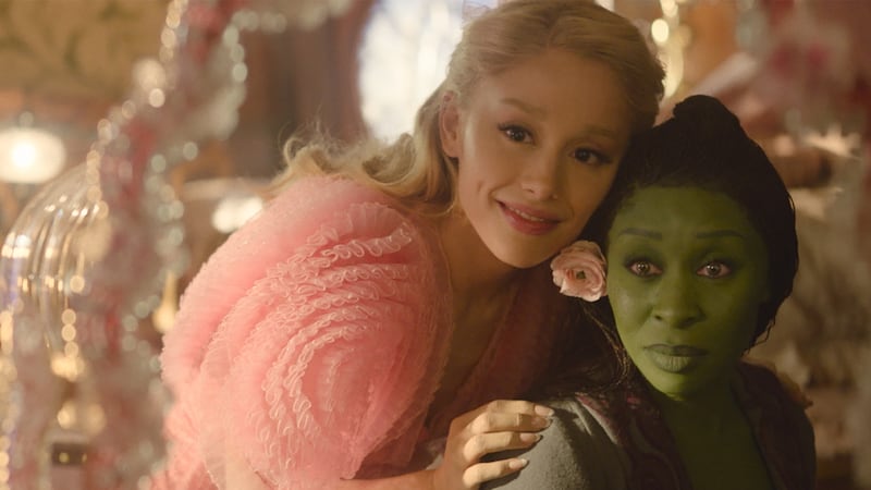 Ariana Granda and Cynthia Erivo in Wicked.