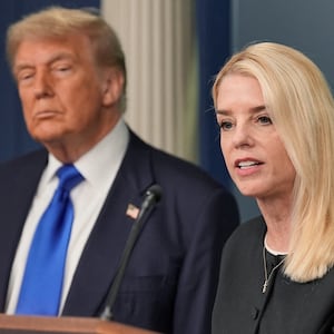 Pam Bondi and Donald Trump