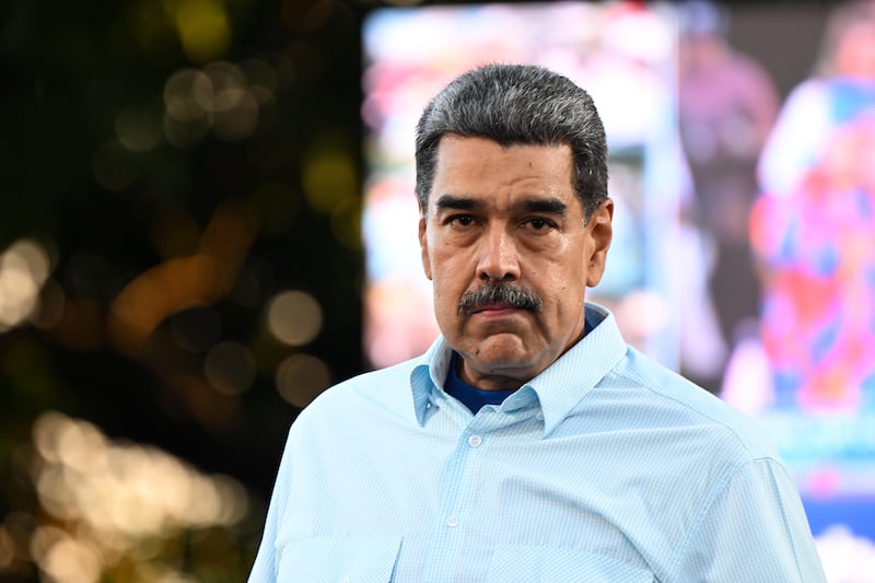 CARACAS, VENEZUELA - AUGUST 17: Incumbent President of Venezuela Nicolás Maduro looks forward during the 'Gran Marcha Mundial por la Paz' supporting incumbent president Maduro on August 17, 2024 in Caracas, Venezuela. President Maduro was declared as the winner of the 2024 presidential election over his rival, Edmundo Gonzalez. The result has been questioned by the opposition and internationally. According to the opposition leader Maria Corina Machado, the result announced by the 'Consejo Nacional Electoral' (CNE) does not reflect the decision made by the Venezuelans during the election. (Photo by Alfredo Lasry R/Getty Images)