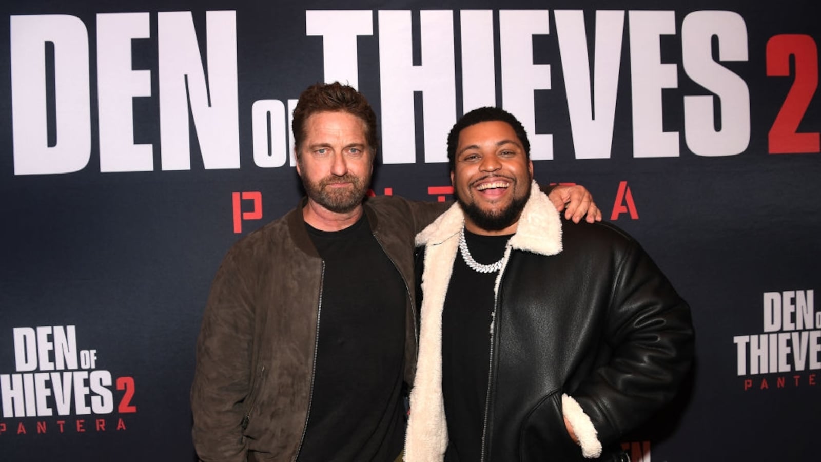 Gerard Butler and O'Shea Jackson Jr.