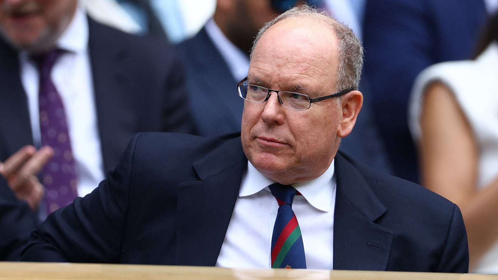 Prince Albert II of Monaco at Wimbledon in London, on July 12, 2023.