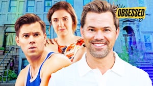 Andrew Rannells and Lena Dunham for the Obsessed Podcast.