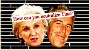 Tina Brown and Jeffrey Epstein with "How can you neutralize Tina?" from an email from the Epstein files release