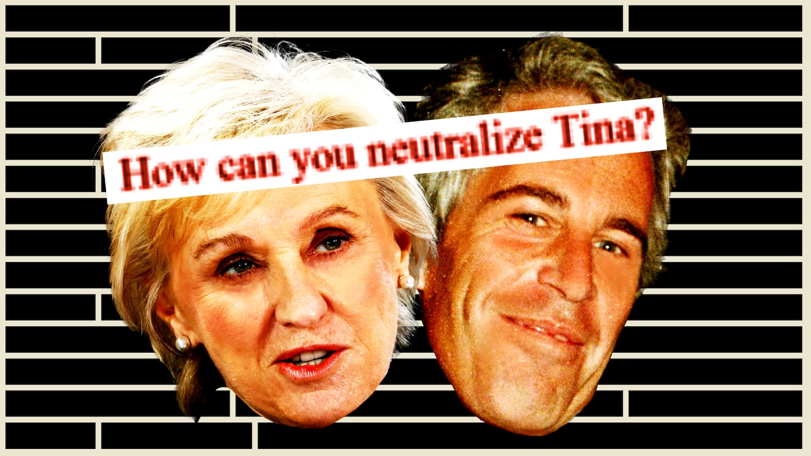 Tina Brown and Jeffrey Epstein with "How can you neutralize Tina?" from an email from the Epstein files release