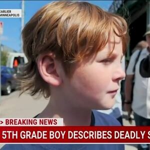 Ten-year-old Weston Halsne recalled his "super scary" experience during a deadly shooting at a Minnesota school.