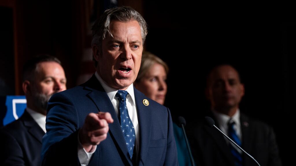 Rep. Andy Ogles, R-Tenn., speaks during a news conference on border security and funding on Wednesday, January 10, 2024.