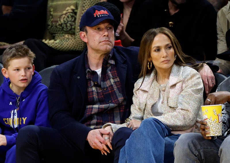 Jennifer Lopez, Ben Affleck and his son Samuel Garner Affleck