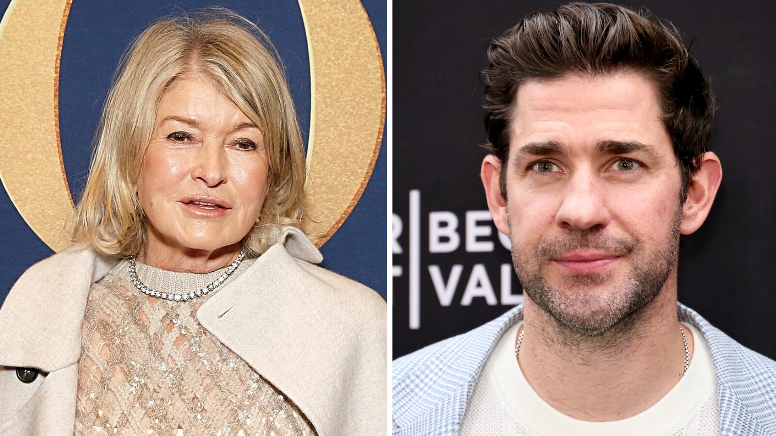 Martha Stewart and John Krasinski.