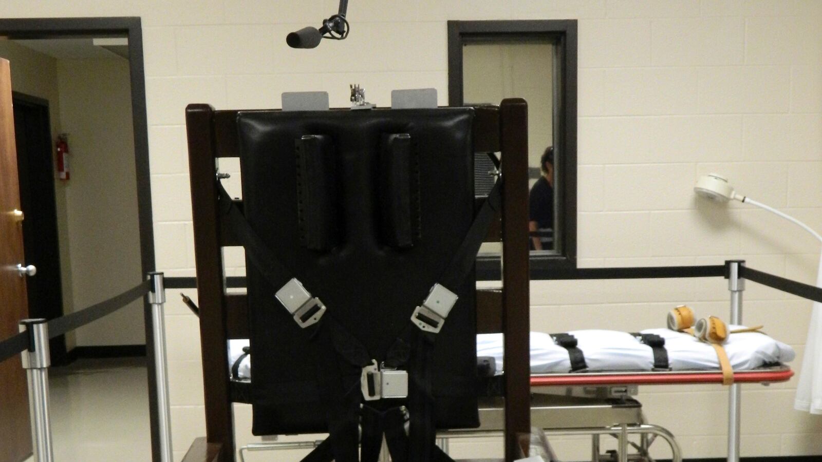 “Old Sparky” an electric chair is seen at the Riverbend Maximum Security Institution.