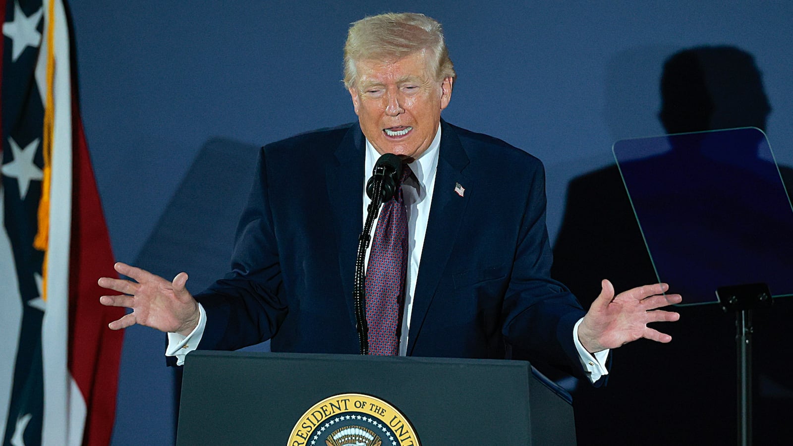 WASHINGTON, DC - MARCH 25: U.S. President Donald Trump attends the National Republican Congressional Committee's annual fundraising dinner at Union Station on March 25, 2026 in Washington, DC. President Trump was this year's keynote speaker at the dinner. (Photo by Chip Somodevilla/Getty Images)