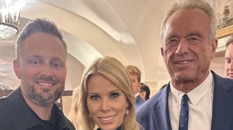 Nate Bargatze, Cheryl Hines and husband Health Secretary Robert F. Kennedy Jr. make the scene at Donald Trump's 80th birthday bash.