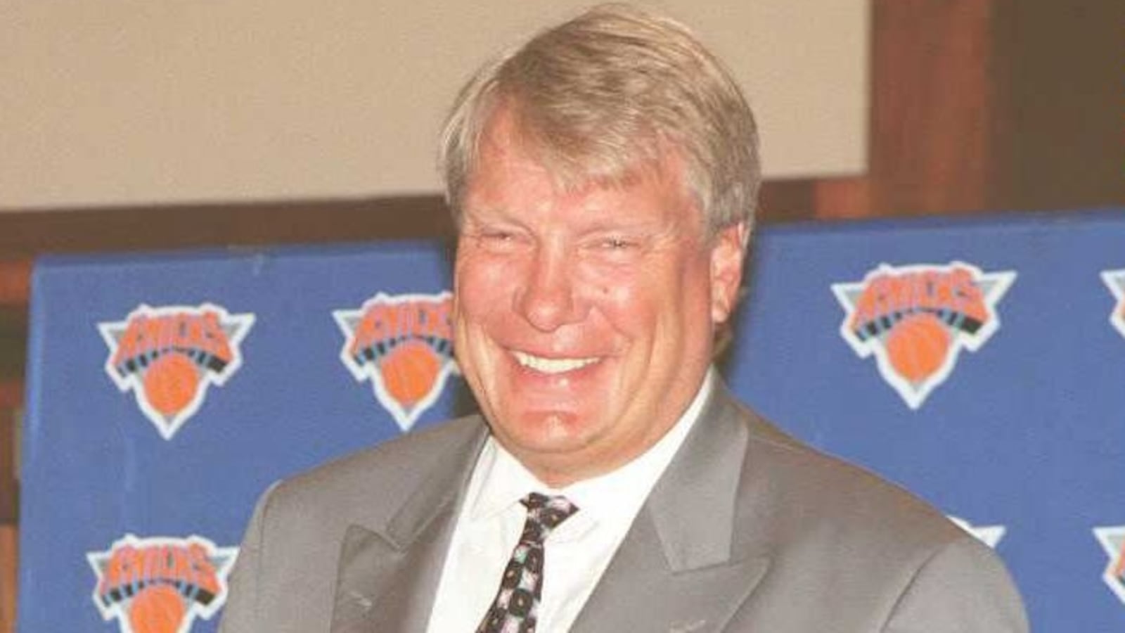 Don Nelson during a press conference at Madison Square Garden to announce his hiring as the new coach for the New York Knicks.