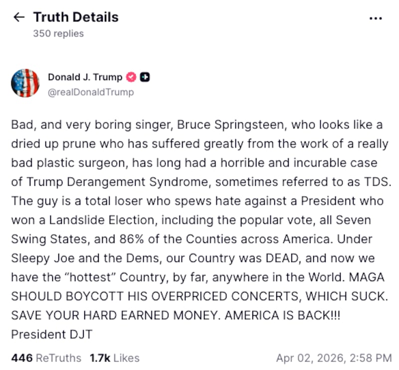 Donald Trump Truth Social