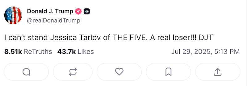 One of Donald Trump's attacks on Fox Host Jessica Tarlov.
