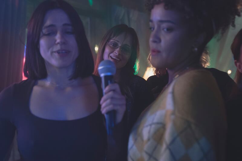 Nina Kiri, Alexis Bledel, and Bahia Watson in 'The Handmaid's Tale'