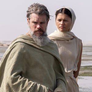 Matt Damon and Zendaya in The Odyssey.