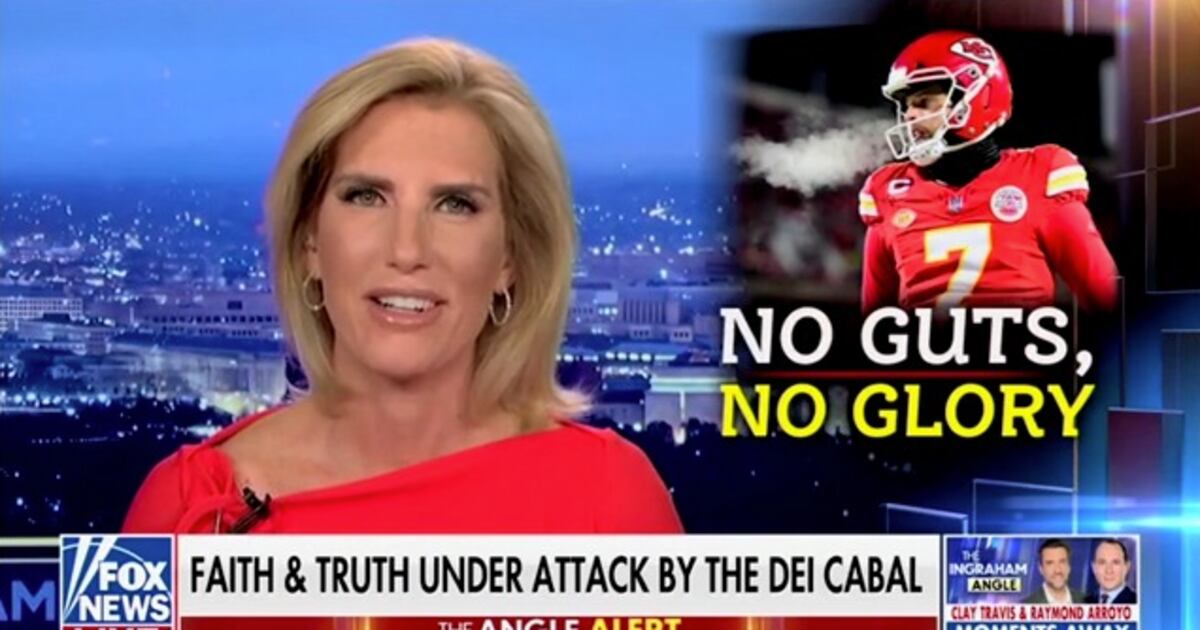 Surprise Surprise Laura Ingraham Doesn t Tell Harrison Butker to Shut Up and Kick
