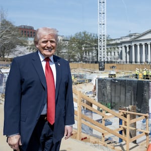 Donald Trump posts about his ballroom on Truth Social.