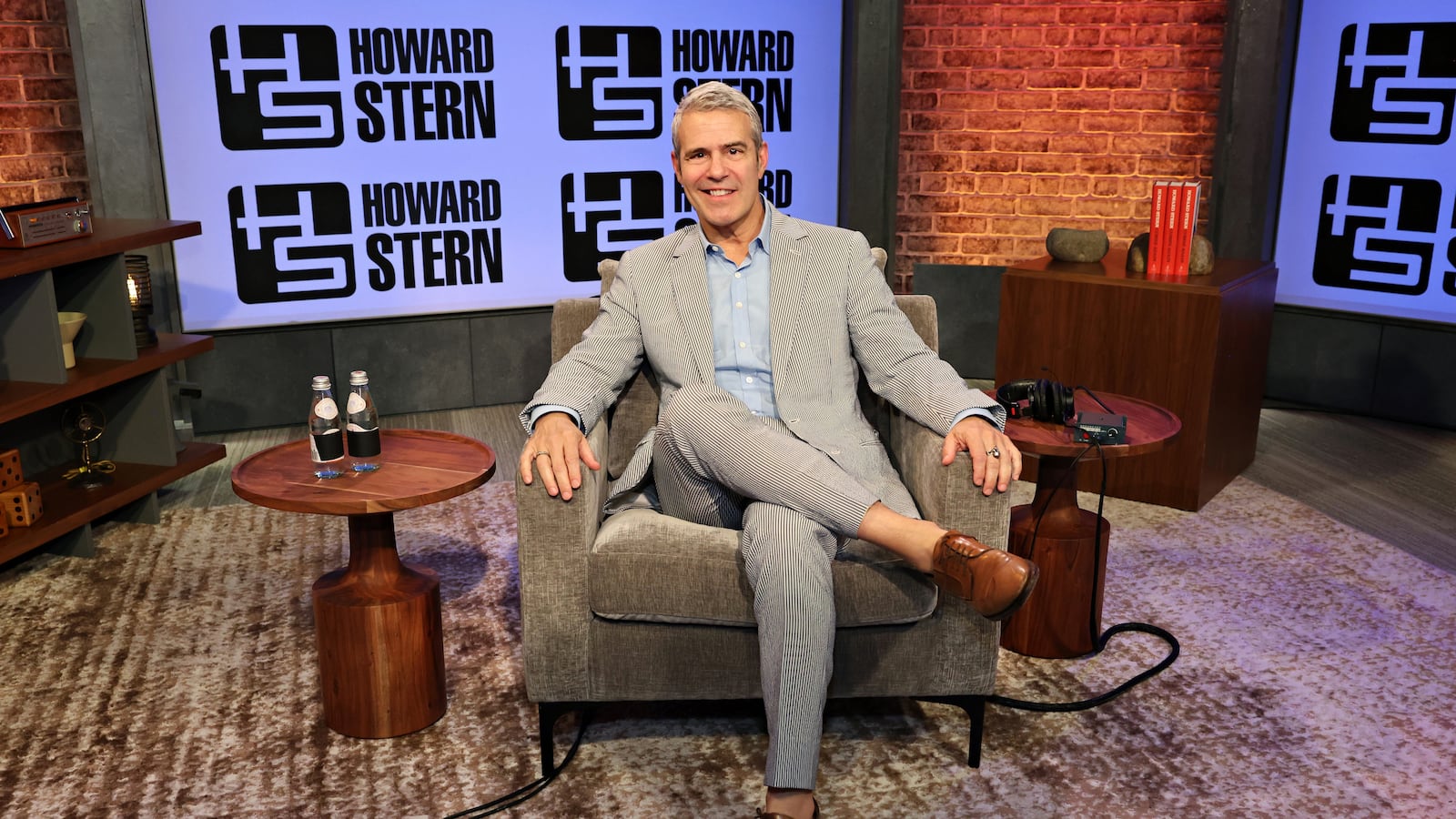 Andy Cohen visits SiriusXM's 'The Howard Stern Show' at SiriusXM Studio on June 14, 2023 in New York City.