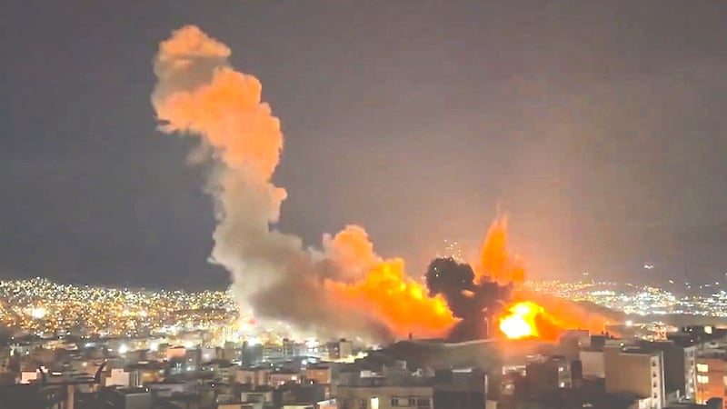 An explosion in Sanandaj, Kurdistan province, Iran.