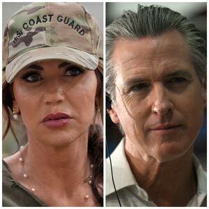 Kristi Noem and Gavin Newsom