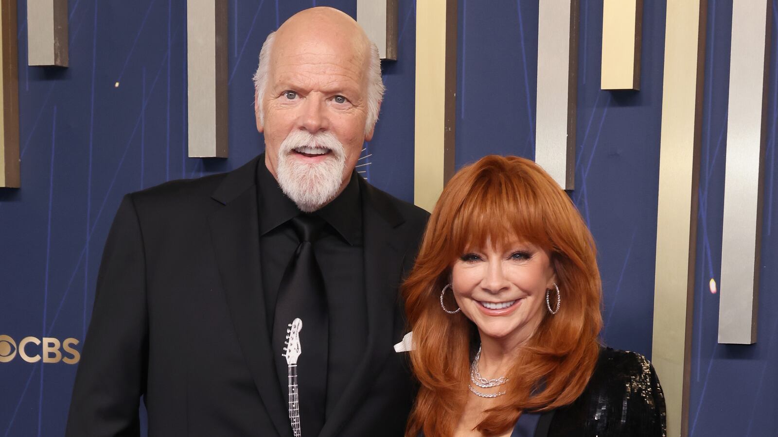 Rex Linn and Reba McEntire attend the 77th Primetime Emmy Awards at Peacock Theater on September 14, 2025 in Los Angeles, California.