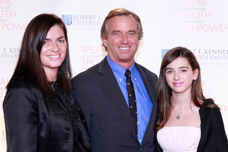 Mary Richardson Kennedy, Robert F. Kennedy Jr. and Kyra LeMoyne Kennedy attend the RFK Center Ripple of Hope Awards dinner at Pier Sixty at Chelsea Piers on November 18, 2009 in New York City.