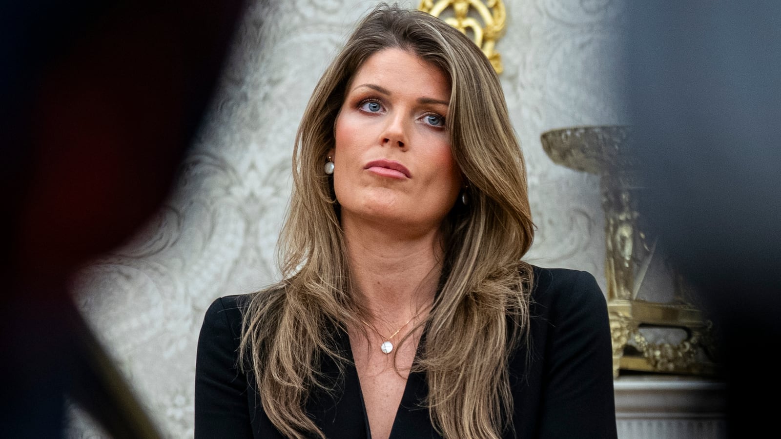 Lindsey Halligan looks on during an executive order signing in the Oval Office of the White House, on March 31, 2025 in Washington, D.C..