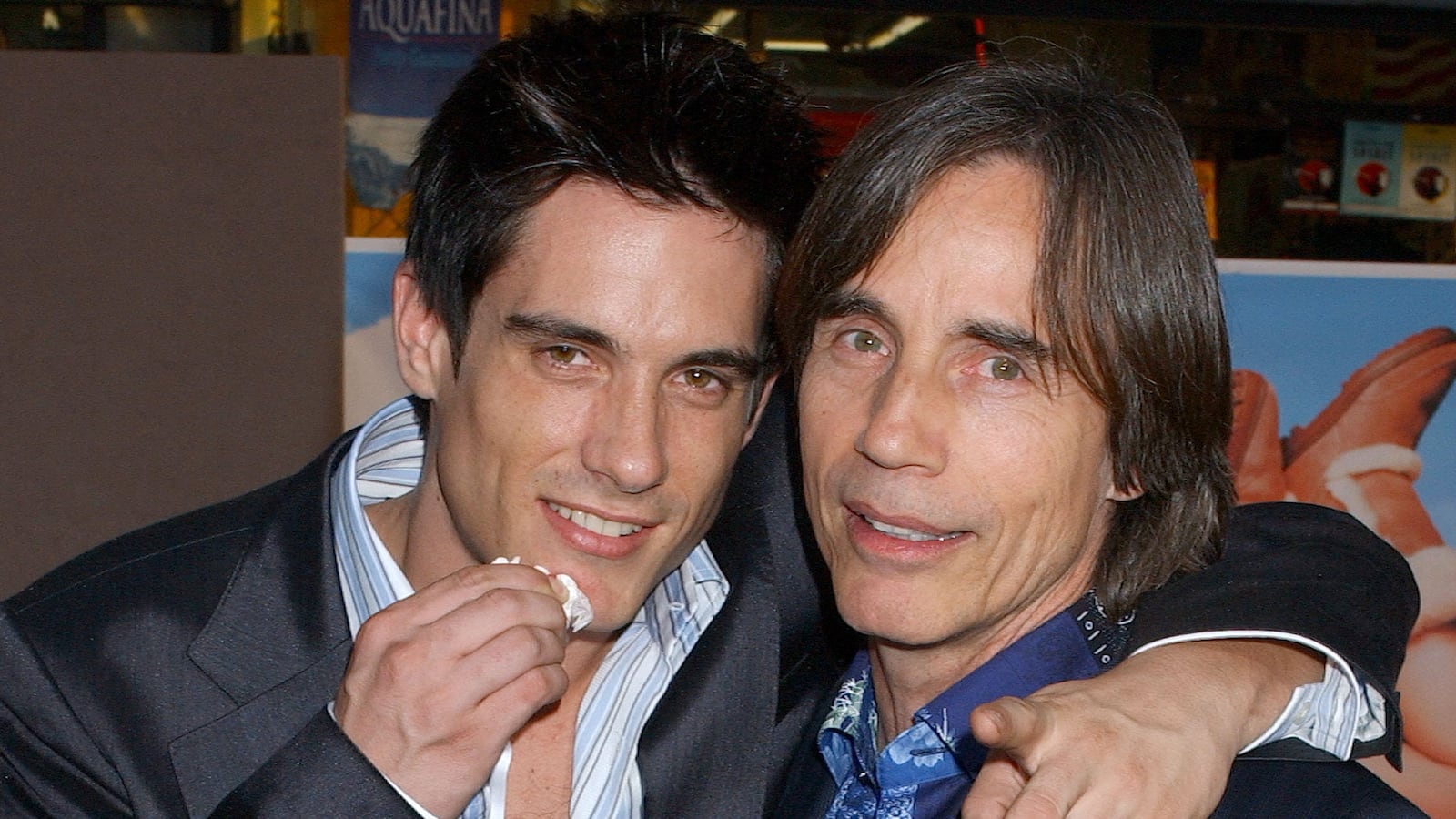 Ethan Browne and dad Jackson Browne during "Raising Helen" Los Angeles Premiere - Arrivals at El Capitan Theatre in Hollywood, California, United States. (Photo by Gregg DeGuire/WireImage)
