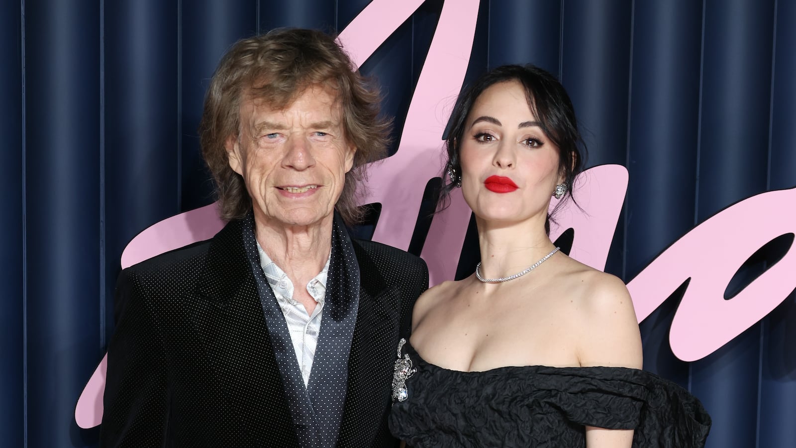 LONDON, ENGLAND - DECEMBER 01: Mick Jagger and Melanie Hamrick attend The Fashion Awards 2025 presented by Pandora at the Royal Albert Hall on December 01, 2025 in London, England. (Photo by Stephane Cardinale - Corbis/Corbis via Getty Images)