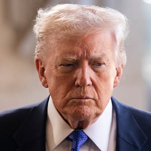 President Donald Trump speaks to reporters and members of the media at Mar-a-Lago on February 1, 2026 in Palm Beach, Florida.