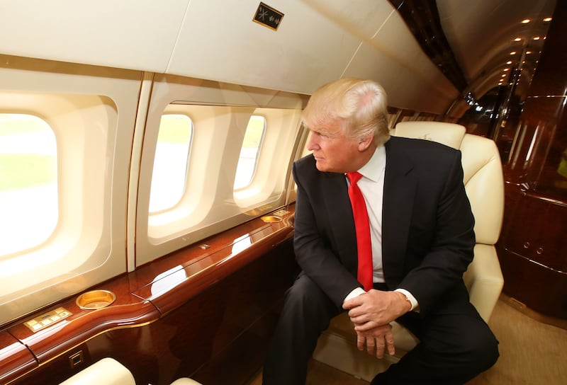 Trump on plane