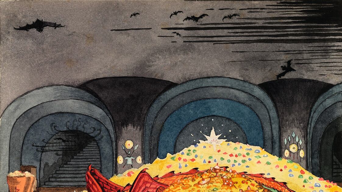 galleries/2012/09/20/tolkien-can-draw-who-knew-7-beautiful-hobbit-illustrations-photos/conversation-with-smaug-art-of-the-hobbit_qupelq