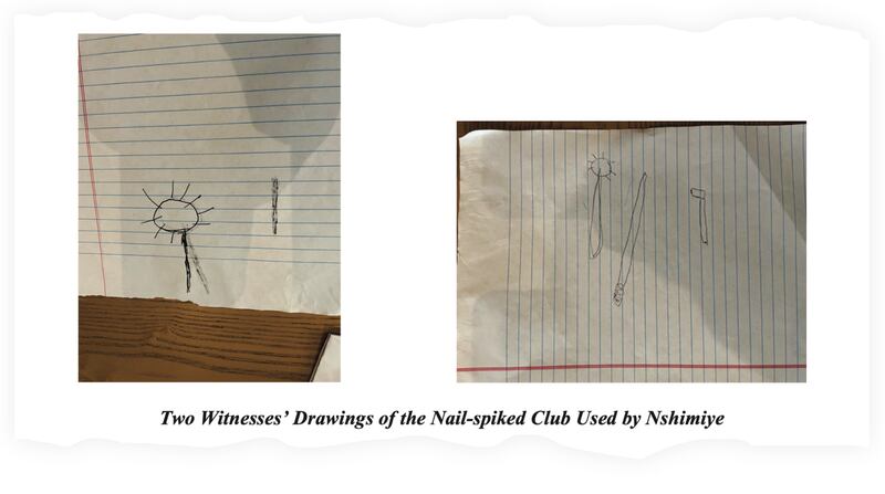 A snippet from the criminal complaint against Eric Tabaro Nshimiye.