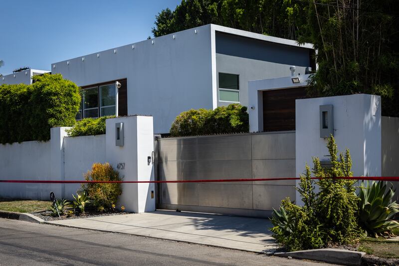 The Encino home where Robin Kaye, an "American Idol" music supervisor, and her husband Thomas Deluca were found killed with gunshot wounds.