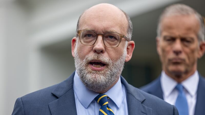 Office of Management and Budget Director Russ Vought wrote the Trump administration was cancelling $8 billion in green energy projects in sixteen blue states.