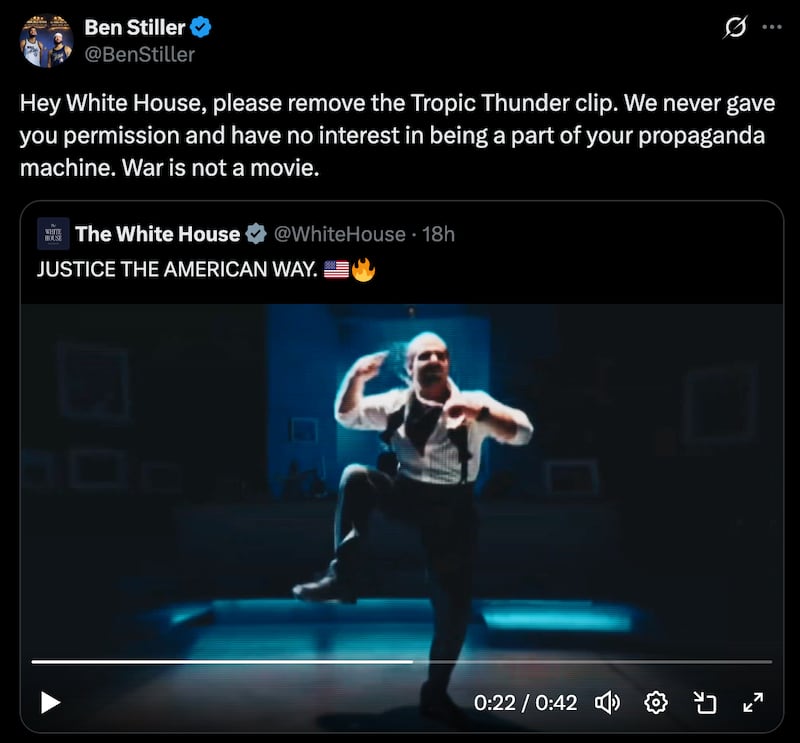 Ben Stiller's Twitter (X)