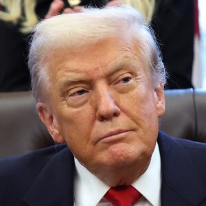WASHINGTON, DC - NOVEMBER 10: U.S. President Donald Trump looks on during the swearing-in ceremony of U.S. Ambassador to India Sergio Gor in the Oval Office of the White House on November 10, 2025 in Washington, DC. In addition to serving as Ambassador to India, President Trump appointed Gor as Special Envoy to South and Central Asia. Gor previously served as Assistant to the President and Director of Presidential Personnel at the White House. (Photo by Anna Moneymaker/Getty Images)