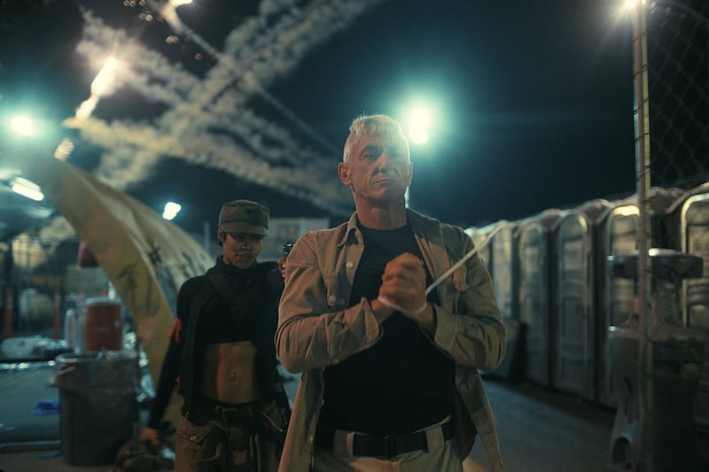 Teyana Taylor and Sean Penn in “One Battle After Another.”