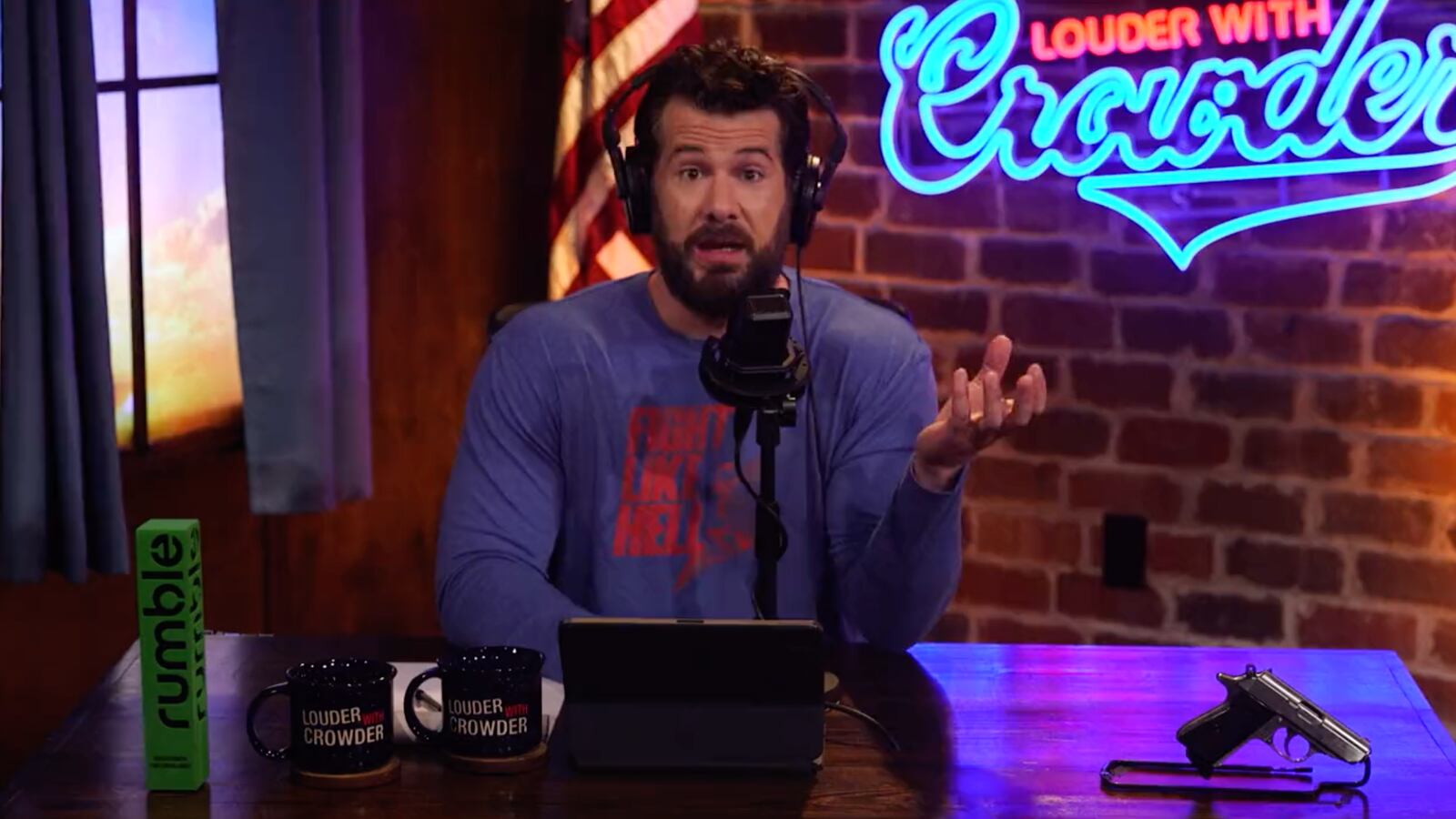 A screengrab of Steven Crowder in a video he posted to Twitter in April. The right-wing shock job is demanding full custody of his twins in his divorce despite previously making conservative commentary labeling fathers as “largely useless.”