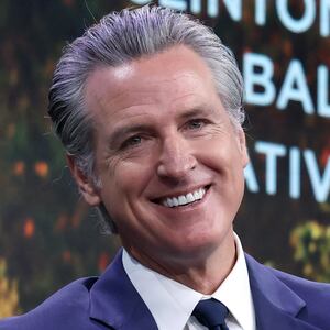NEW YORK, NEW YORK - SEPTEMBER 24: California Gov. Gavin Newsom speaks onstage during the Clinton Global Initiative 2025 Annual Meeting at New York Hilton Midtown on September 24, 2025 in New York City. (Photo by JP Yim/Getty Images for Clinton Global Initiative)