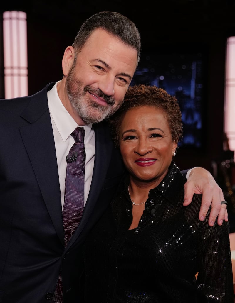 JIMMY KIMMEL LIVE! "Jimmy Kimmel Live!" airs every weeknight at 11:35 p.m. ET and features a diverse lineup of guests that include celebrities, athletes, musical acts, comedians and human interest subjects, along with comedy bits and a house band. The guests for Tuesday, April 23 included Wanda Sykes ("The Upshaws"), Gabriel Iglesias ("Don't Worry Be Fluffy"), and musical guest ERNEST. (Disney/Randy Holmes)