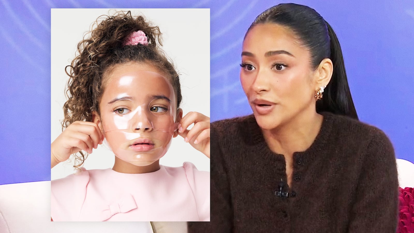 Shay Mitchell and Rini Kids’ Skincare face mask.