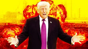 A photo illustration of Trump and QatarEnergy's liquefied natural gas (LNG) production facilities.