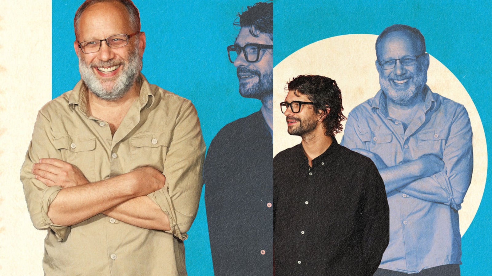 A photo illustration of Ira Sachs and Ben Whishaw from the movie Passages