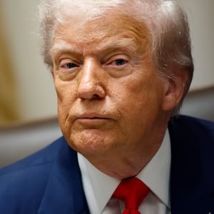 President Donald Trump speaks in the Cabinet Room at the White House on October 14, 2025 in Washington, DC.