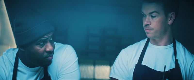 (l-r) Lionel Boyce as Marcus and Will Poulter as Luca.