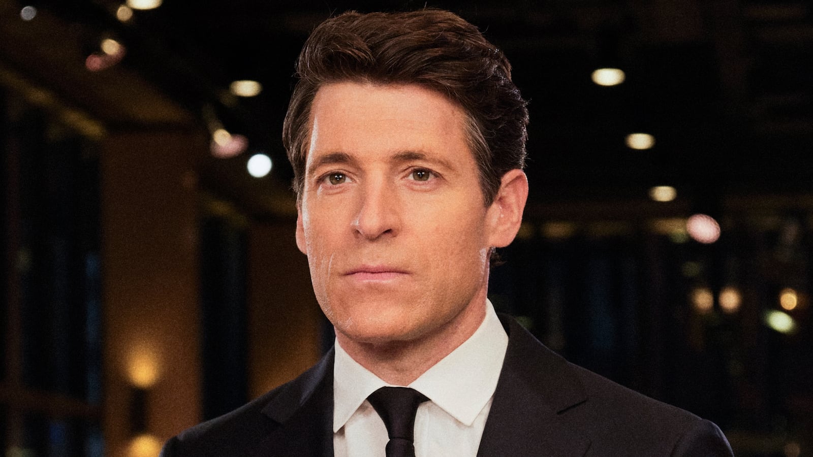 DETROIT - JANUARY 13: The CBS EVENING NEWS WITH TONY DOKOUPIL. Pictured: Tony Dokoupil reports from the General Motors Headquarters in Detroit, MI. (Photo by Michael Tessier/CBS News via Getty Images)