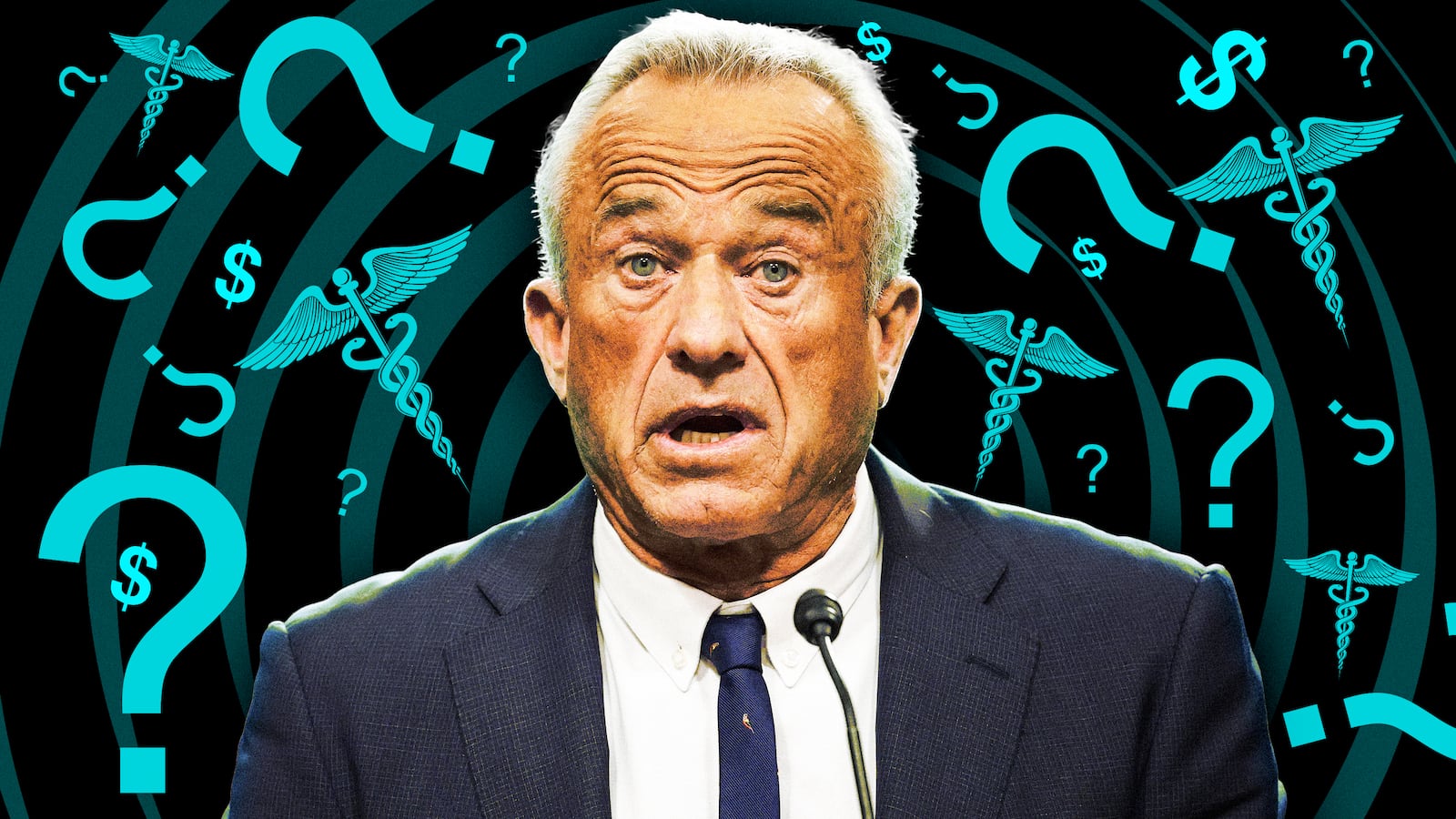 A photo illustration of RFK Jr.